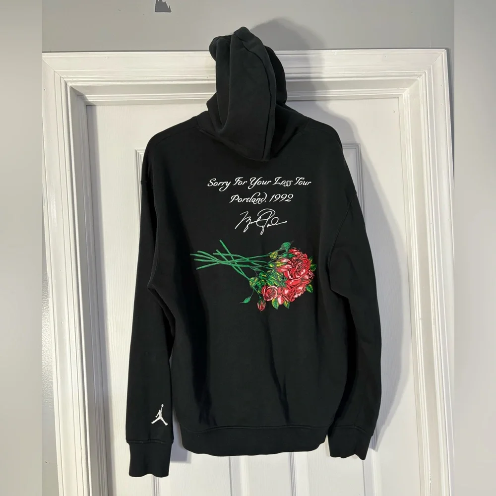 Jordan Black Hoodie with Red Logo - Picture 2 of 4